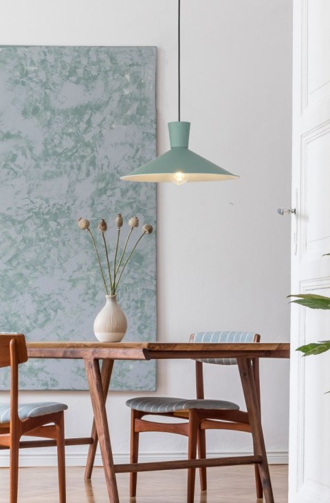 Lampa wisząca zielona metal Elista Ledea