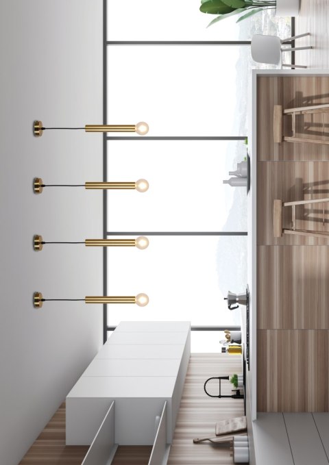 Lampa wisząca złota metalowa 284mm Dallas Ledea 50101036