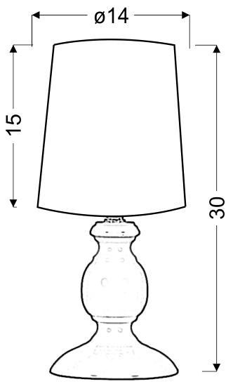 Lampka stołowa nocna brązowa 1xE14 Spinel Candellux 41-64110