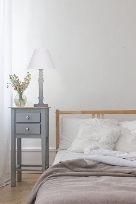 Pastellio lampa gabinetowa szary 1x40w e14 Abażur biały