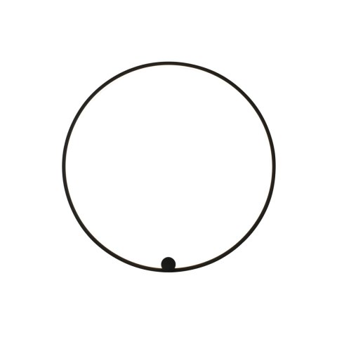 Kinkiet Ringa L 1xLED czarny WL0116-L-BK