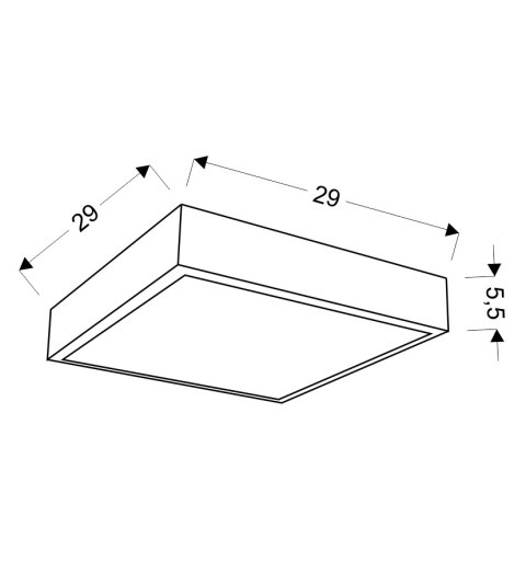 Luxan Lampa sufitowa czarny 28w led 4000k fornir indian autumn