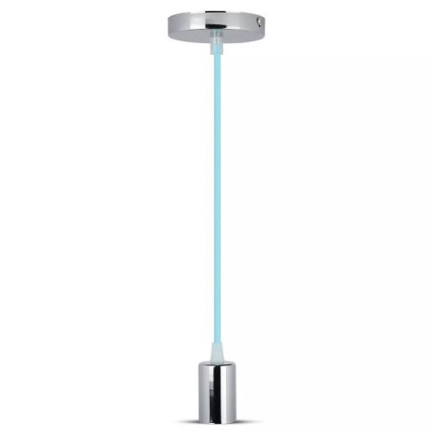 Oprawa Zwieszana V-TAC Chrom Metal Jasno Niebieski przewód VT-7338-LB 5 Lat Gwarancji