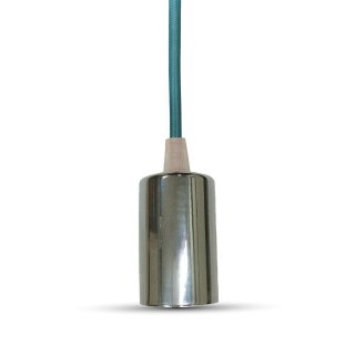 Oprawa Zwieszana V-TAC Chrom Metal Niebieski przewód VT-7338-BL 5 Lat Gwarancji