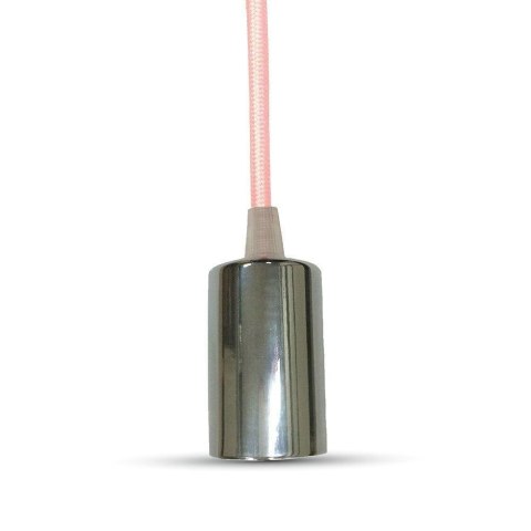 Oprawa Zwieszana V-TAC Chrom Metal Różowy przewód VT-7338-PK 5 Lat Gwarancji