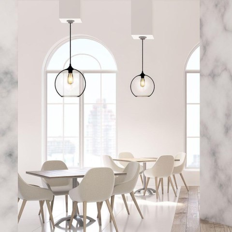 Oprawa Zwieszana V-TAC Globe Szkło Transparent fi300mm VT-7302 5 Lat Gwarancji