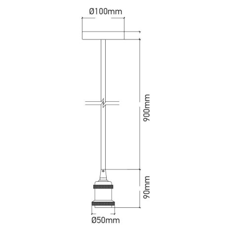 Oprawa Zwieszana V-TAC Mosiądz VT-7555-BB 5 Lat Gwarancji