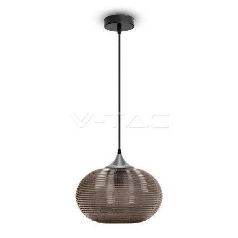 Oprawa Zwieszana V-TAC Seria Diamond Cut Szkło Dymione fi330mm VT-7350-HB 5 Lat Gwarancji