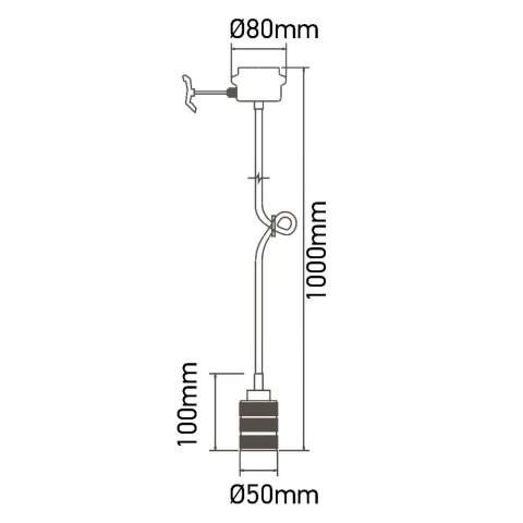 Oprawa Zwieszana Złoty 2 Rings V-TAC VT-7999-G3 5 Lat Gwarancji