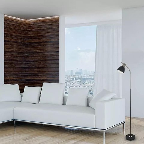 Lampa Podłogowa V-TAC Czarny+Chrom 140x200x1540mm VT-7402