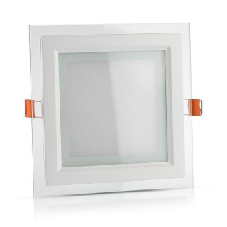 Panel LED V-TAC 12W LED Szkło Kwadrat VT-1202G 6400K 840lm