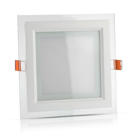 Panel LED V-TAC 12W LED Szkło Kwadrat VT-1202G 6400K 840lm
