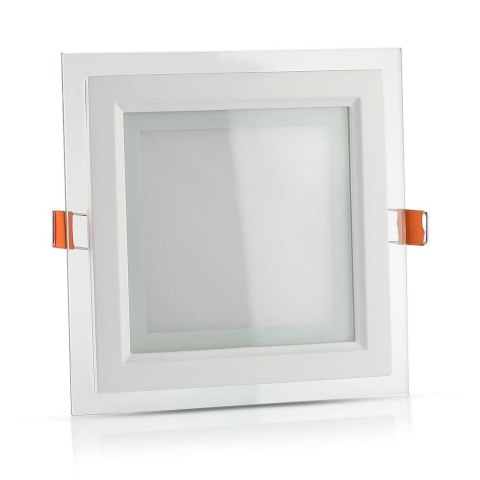 Panel LED V-TAC 6W LED Szkło Kwadrat VT-602G 3000K 420lm