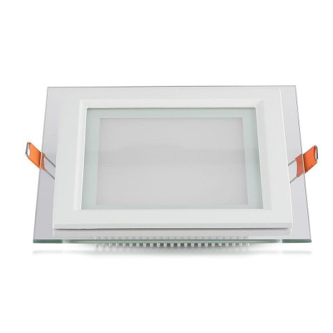 Panel LED V-TAC 6W LED Szkło Kwadrat VT-602G 6400K 420lm