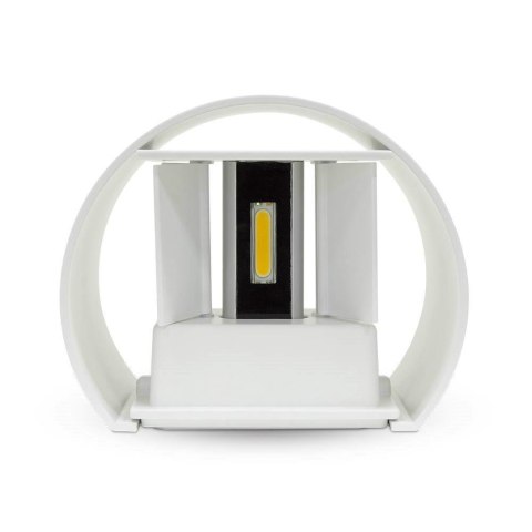 Oprawa Ścienna 6W V-TAC Góra Dół Regulowana Biały Okrągły IP65 Bridgelux VT-756 4000K 660lm