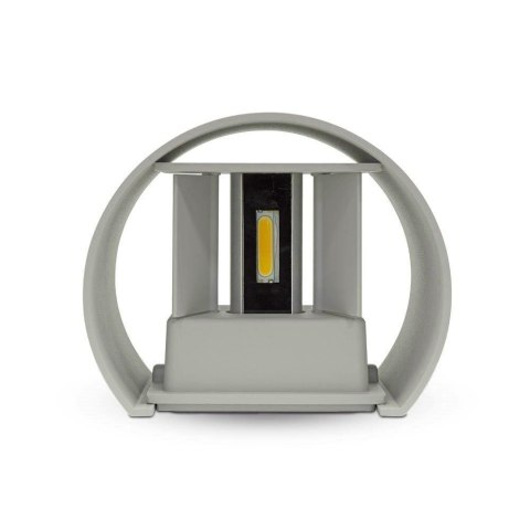 Lampa Kinkiet Oprawa Ścienna 6W V-TAC Góra Dół Regulowana Szary Okrągły IP65 Bridgelux VT-756 4000K 660lm