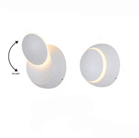 Oprawa Ścienna Kinkiet 5W V-TAC Bridgelux Chip Biały Okrągły VT-757 4000K 560lm