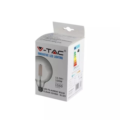 Żarówka LED V-TAC 12.5W Filament E27 G125 VT-2143 3000K 1550lm