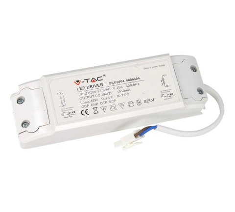 Zasilacz do Paneli LED 45W 30-42V 1050mA 230V V-TAC VT-6060