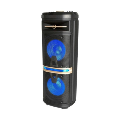 Głośnik Przenośny V-TAC 120W Mikrofon Bezprzewodowy i Przewodowy 2 Głośniki, RGB, PILOT, na kółkach VT-6210-2