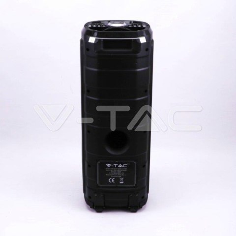 Głośnik Przenośny V-TAC 120W Mikrofon Bezprzewodowy i Przewodowy 2 Głośniki, RGB, PILOT, na kółkach VT-6210-2