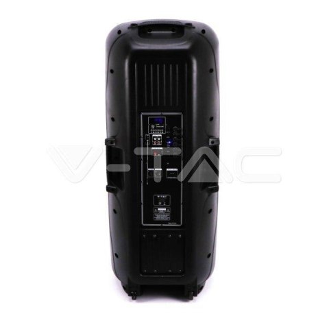 Głośnik Przenośny V-TAC 150W Mikrofon Bezprzewodowy i Przewodowy 2 Głośniki, RGB, PILOT, na kółkach VT-6215-2