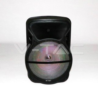 Głośnik Przenośny V-TAC 50W 2xMikrofon, RGB, PILOT, USB, Micro SD & FM Radio, na kółkach 600x370x340 VT-6315