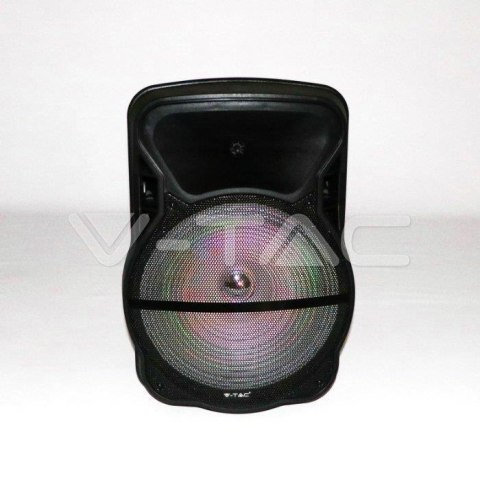Głośnik Przenośny V-TAC 50W 2xMikrofon, RGB, PILOT, USB, Micro SD & FM Radio, na kółkach 600x370x340 VT-6315