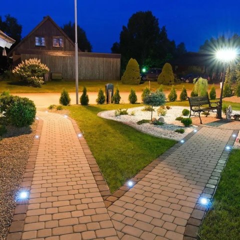 Oprawa Gruntowa Ogrodowa Najazdowa Kwadrat Stal Szczotkowana GU10 IP65 V-TAC VT-7677