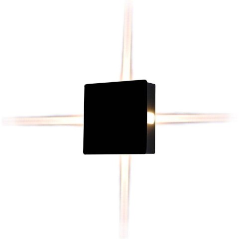 Oprawa Ścienna V-TAC 4W LED IP65 Czarny Kwadrat VT-704 3000K 440lm