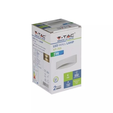 Oprawa Ścienna V-TAC 5W LED VT-705 3000K 550lm