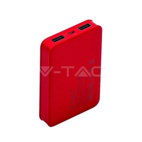 Power Bank V-TAC 5000mAh Czerwony 63x94x15mm VT-3503