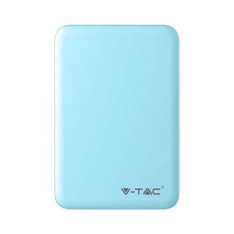 Power Bank V-TAC 5000mAh Niebieski 63x94x15mm VT-3503