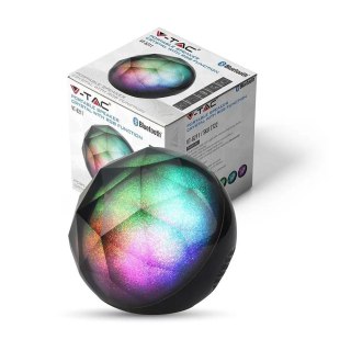 Przenośny Głośnik V-TAC MINI Bluetooth Oświetlenie LED RGB AUX Micro SD TWS 1800mAh VT-6211