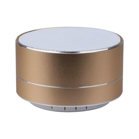 Przenośny Metalowy Głośnik Bluetooth Micro SD Mikrofon 400mAh Złoty V-TAC VT-6133