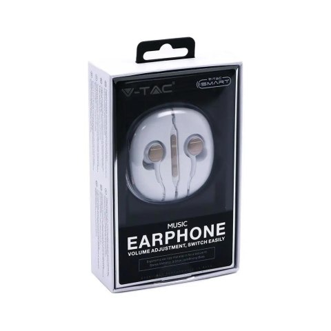 Słuchawki Jack 3,5mm V-TAC Złote V-TAC VT-1132