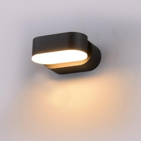 Kinkiet Ścienny V-TAC 6W LED Czarny IP65 Obrotowy 350st VT-816 4000K 660lm