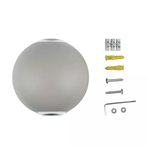 Kinkiet Ścienny V-TAC 6W LED Szary Okrągły IP65 VT-836 4000K 660lm