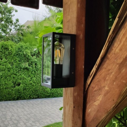 Lampa Kinkiet Oprawa Ścienna Elewacyjna LOFT V-TAC 1xE27 IP44 Czarny MAT VT-837 3 Lata Gwarancji