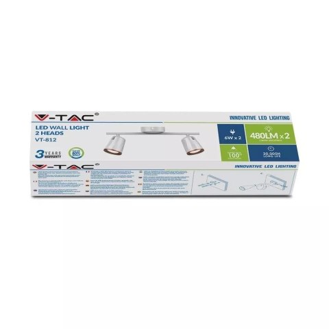 Oprawa Sufitowa V-TAC 12W LED Biała VT-812 3000K 960lm