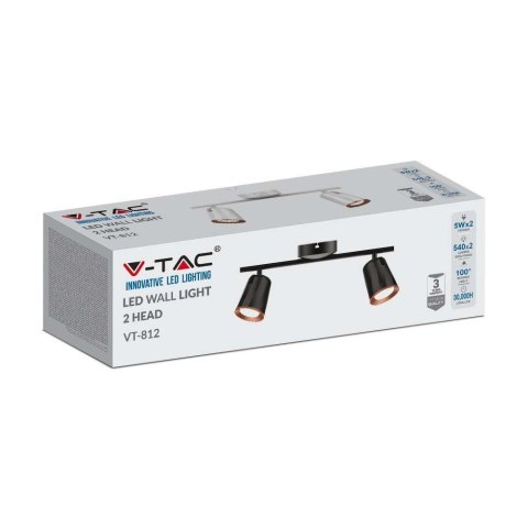Oprawa Sufitowa V-TAC 12W LED Czarna VT-812 3000K 960lm