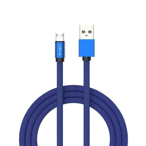 Przewód Micro USB V-TAC 1M Niebieski Seria Ruby VT-5341