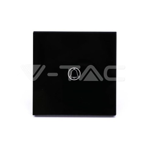 Przycisk Dzwonkowy Szklany Pojedynczy Czarny V-TAC VT-5411