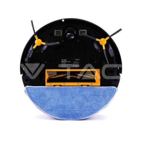 Odkurzacz Automatyczny V-TAC SMART WiFi CZARNY, MOP, Auto Powrót, PILOT, HEPA, Kompatybilny Amazon Alexa Google Home VT-5555