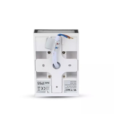 Oprawa Kinkiet Ścienny Góra Dół V-TAC 4W LED Biała IP65 VT-844 3000K 150lm