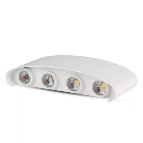 Oprawa Ścienna Góra Dół V-TAC 8W LED Biała IP54 VT-848 3000K 800lm