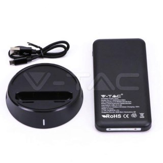 Power Bank V-TAC 10000mAh Indukcja Wyświetlacz STOJAK Czarny VT-3509