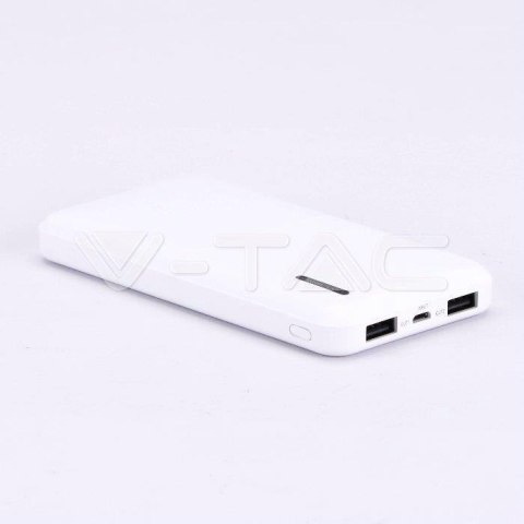 Power Bank V-TAC 10000mAh Super Slim Biały Lithium Polymer VT-3518