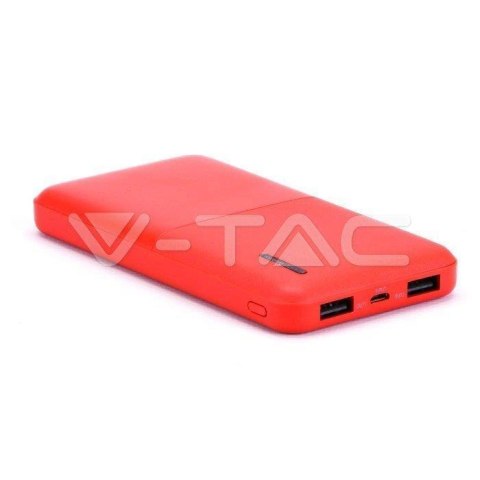 Power Bank V-TAC 10000mAh Super Slim Czerwony Lithium Polymer VT-3518