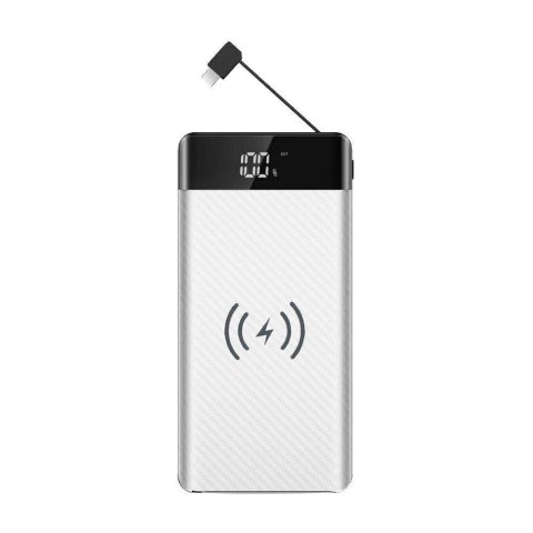 Power Bank V-TAC 20000mAh Indukcja Z przewodem Micro USB Biały VT-3058